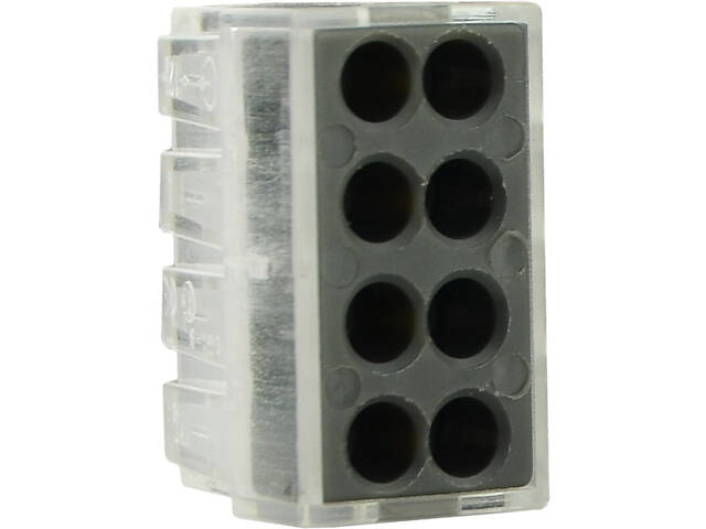 0,75-2,5мм.кв 24А 1⇒7 соединительный одинарная клемма 19,4х24,2х13,4мм [A0130010085] CMK-108 АСКО сіра вставка - Фото 3