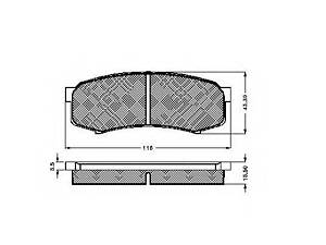 0446660080 OE TOYOTA Колодки гальмівні (к-кт) TOYOTA 0446660080 на TOYOTA LAND CRUISER (_J8_)