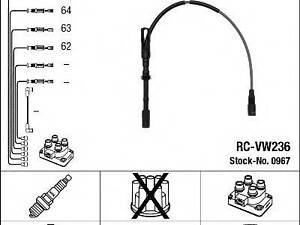 0967 Комплект ізольованих проводів для свічок запалення RC-VW236 NGK 0967 на AUDI A3 (8L1)