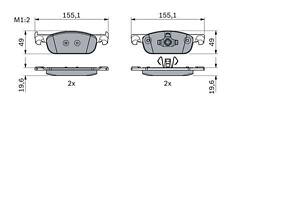 0986424021 BOSCH Гальмівні колодки до дисків