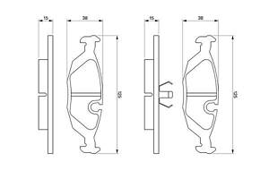 0986460996 BOSCH Гальмівні колодки до дисків