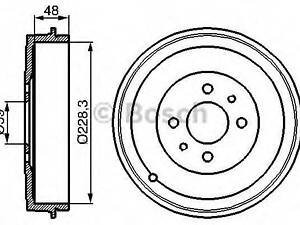 0986477088 BOSCH Тормозной барабан DB163 BOSCH 0986477088 на FIAT PALIO Weekend (178DX)