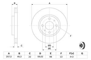 0986478639 BOSCH Тормозной диск