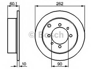 0986478655 BOSCH Гальмівний диск BD571 BOSCH 0986478655 на HYUNDAI SANTAMO