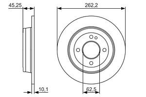 0986479A44 BOSCH Тормозной диск