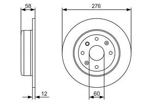 0986479A56 BOSCH Тормозной диск