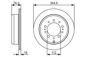 0986479R32 BOSCH Тормозной диск