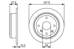 0986479S08 BOSCH Тормозной диск