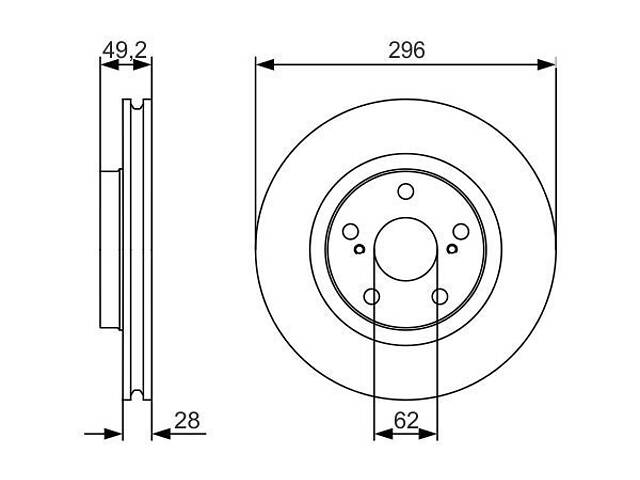 0986479S22 BOSCH Тормозной диск