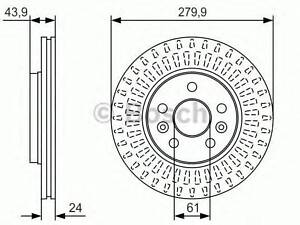 0986479S66 BOSCH Гальмівний диск BOSCH 0986479S66 на MERCEDES-BENZ CITAN Panel Van (415)