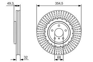 0986479T02 BOSCH Тормозной диск