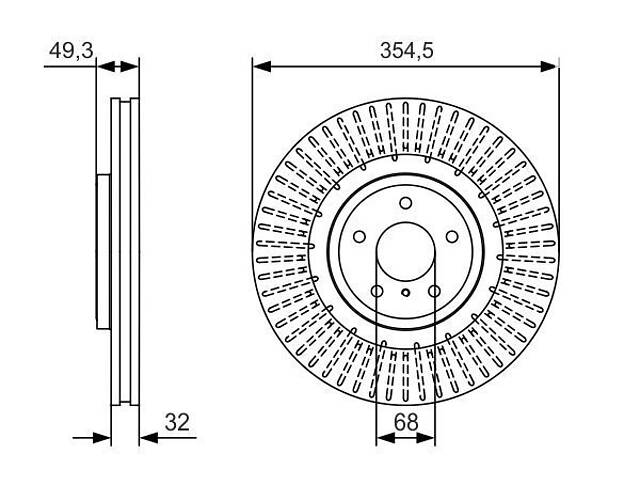 0986479T02 BOSCH Тормозной диск