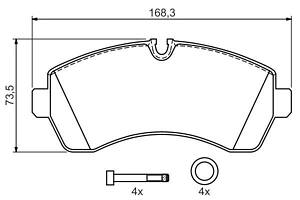 0986494194 BOSCH Гальмівні колодки до дисків