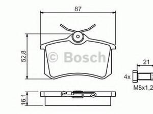 0986494399 BOSCH Тормозные колодки для дисков BOSCH 0986494399 на SEAT LEON (5F1)