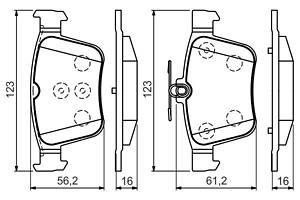 0986494658 BOSCH Гальмівні колодки до дисків