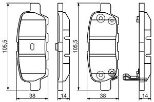 0986495089 BOSCH Гальмівні колодки до дисків