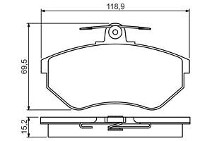 0986495246 BOSCH Тормозные колодки для дисков