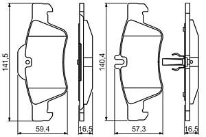 0986495248 BOSCH Гальмівні колодки до дисків