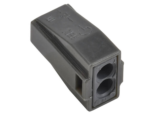 1,5-2,5мм.кв 24А 1⇒1 сполучна одинарна клема 9,2х19,5х13,6мм (4шт) [UKZ-004-302] СМК 773-302 UEC чорний - Фото 1