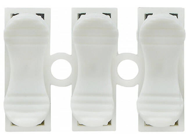 1,5-6мм.кв 25А 3х1⇒3х1 прохідна одинарна клема 20х27,5х13,5мм [A0130010099] CMK-823-3/6 АСКО біла - Фото 3