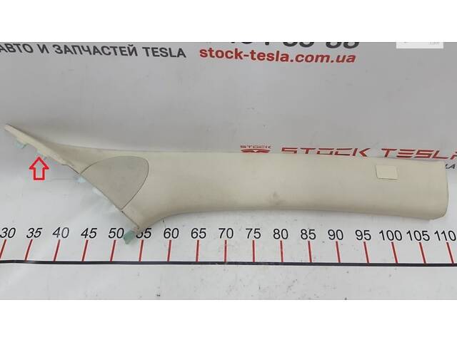 1 Облицювання стійки A права TEXTILE (FOG) з пошкодженням Tesla model S, model S REST 1007441-00-J