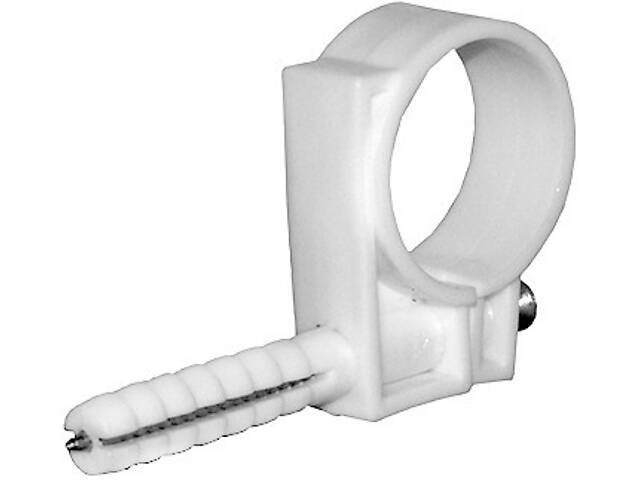 Ø10-12мм Обойма для труб і кабелю пластик білий (100шт.) [s0430009] e.holder.stand.10.12 E.NEXT - Фото 1