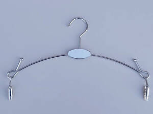 10 шт.Металлические вешалки для нижнего белья RESTEQ, серебристые с прищепками 28см (упаковка)