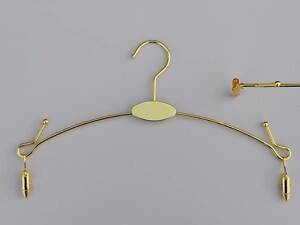 10 шт. Металлические вешалки для нижнего белья RESTEQ, золотистые с металлическими прищепками 28 см (упаковка)