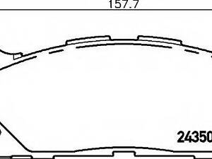 100% ОРИГИНАЛ!!! колодки гальмівні (к-кт) TOYOTA 0446506100 на TOYOTA (GAC) CAMRY