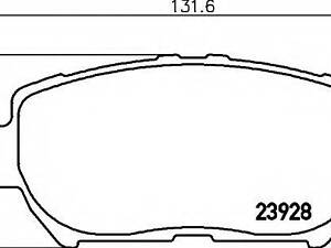 100% ОРИГИНАЛ!!! колодки гальмівні (к-кт) TOYOTA 0446533240 на TOYOTA ISIS (ZNM1_, ANM1_, ZGM1_)