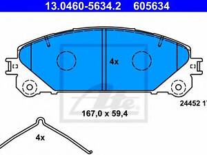 100% ОРИГИНАЛ!!! колодки тормозные (к-кт) TOYOTA 0446548170 LEXUS RX (GYL1_, GGL15, AGL10)