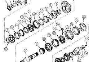 131124 (181183A1, CA0131124) secondary shaft (Вторичный вал) CARRARO