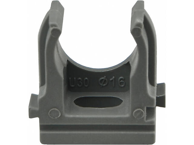 ⌀16мм тримач-кліпса з фіксатором, під дюбель, сірий поліпропілен (50шт) [1730] АСКО - Фото 3