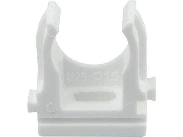 ⌀16мм тримач-кліпса з фіксатором, під дюбель, білий поліпропілен (50шт) [6671] АСКО - Фото 3
