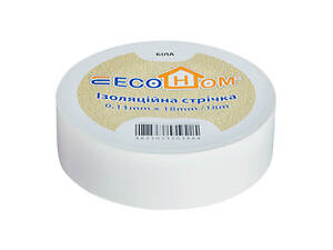 18x0,11мм 18м Изоляционная лента ПВХ белая [ECO0150020021] АСКО