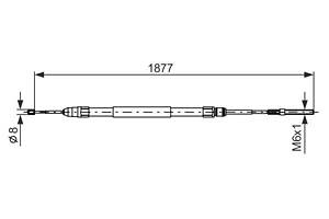 1987477694 BOSCH Трос ручного тормоза