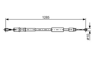 1987482026 BOSCH Трос ручного гальма