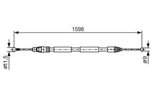 1987482388 BOSCH Трос ручного гальма