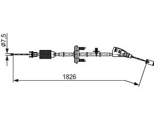 1987482795 BOSCH Трос ручного тормоза