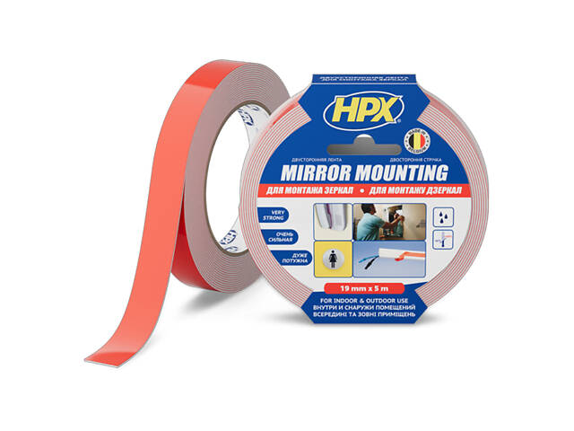 19x1,1мм 5м Лента для зеркал вспененная полиэтилен/акрил белая [INRUC0040219005000] DS1905S HPX - Фото 1