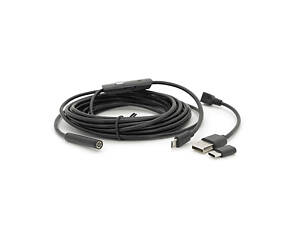2 in 1 MicroUSB/PC HD ендоскоп, м'який дріт, 5 м