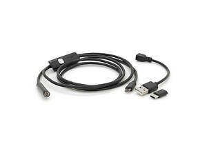 2 in 1 MicroUSB/PC HD ендоскоп, мінікамера 7.0 mm, м'який дріт, 1,5 м