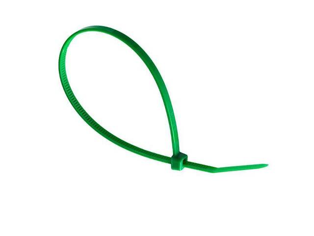 200х3.5мм Кабельна стяжка (хомут) поліамід зелений (100 шт.) [JS000000JS16720035] Elematic - Фото 1