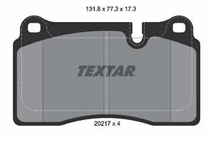 Комплект гальмівних накладок, дискове гальмо TEXTAR 2021701