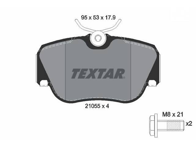 2105503 TEXTAR Гальмівні колодки до дисків