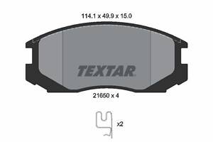 2165001 TEXTAR Гальмівні колодки до дисків