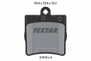Комплект гальмівних накладок, дискове гальмо TEXTAR 2191901