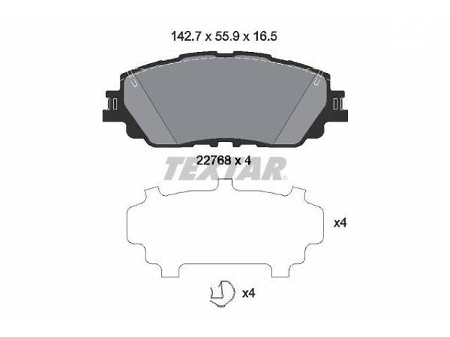 2276801 TEXTAR Гальмівні колодки до дисків