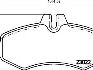 2302201 TEXTAR Гальмівні колодки до дисків TEXTAR 2302201 на MERCEDES-BENZ VITO автобус (638)
