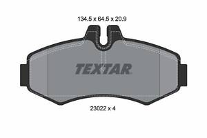Комплект гальмівних накладок, дискове гальмо TEXTAR 2302201